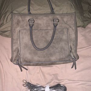Just fab, grey shoulder or hand bag